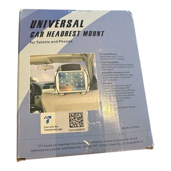 TFY Universal Car Headrest Mount – Black - Picture 3 of 3